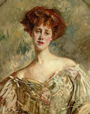 Portrait de jeune femme à la chevelure rousse