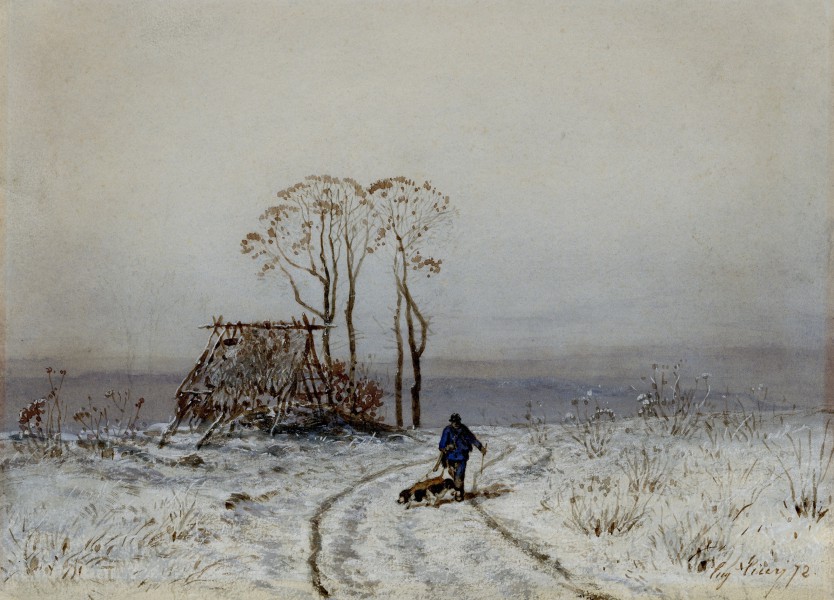 Chasseur sous la neige
