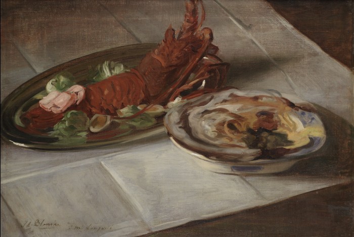 Nature morte à la langouste et aux huitres