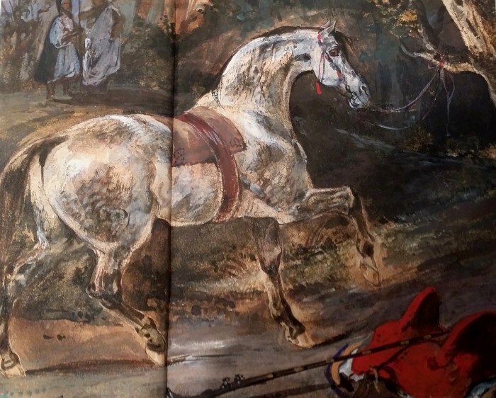 Cheval arabe dans un paysage