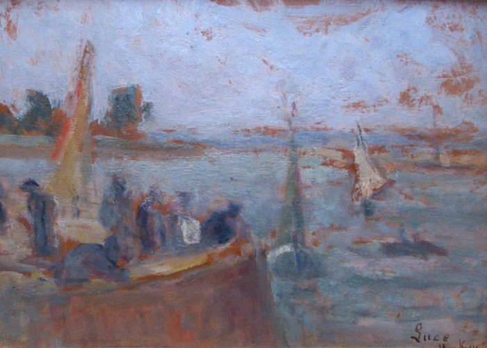 Honfleur, personnages sur le port